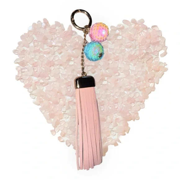 Pink Tassel Keychain NWOT - Picture 2 of 5